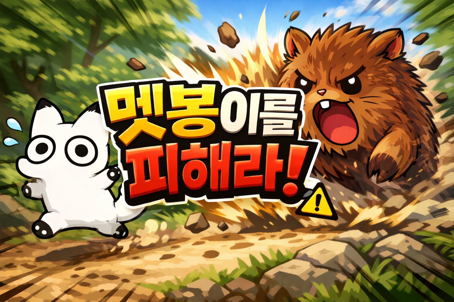 멧봉이 피하기 게임 이미지